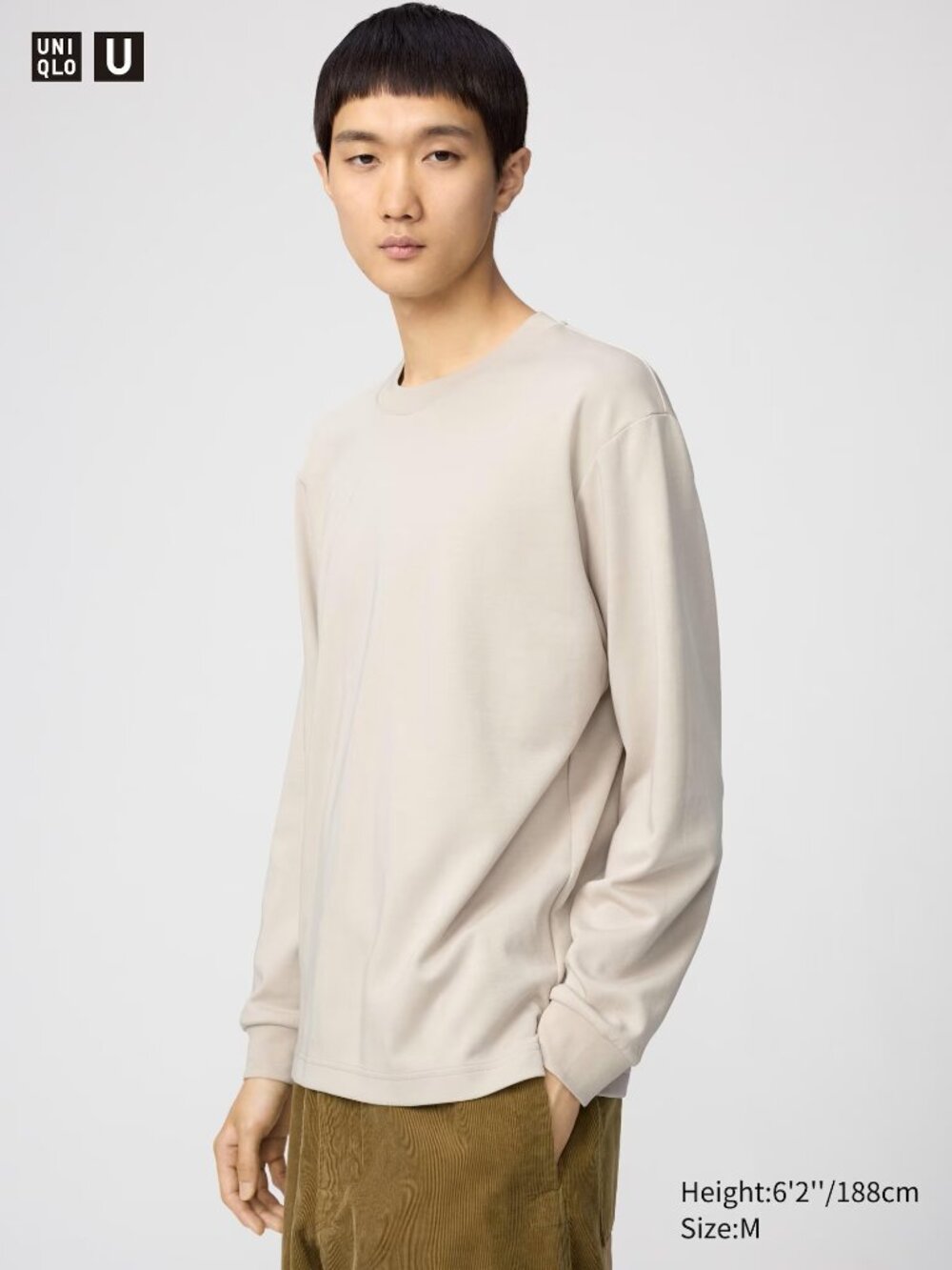 AIRism Cotton Crew Neck Long Sleeve T-Shirt